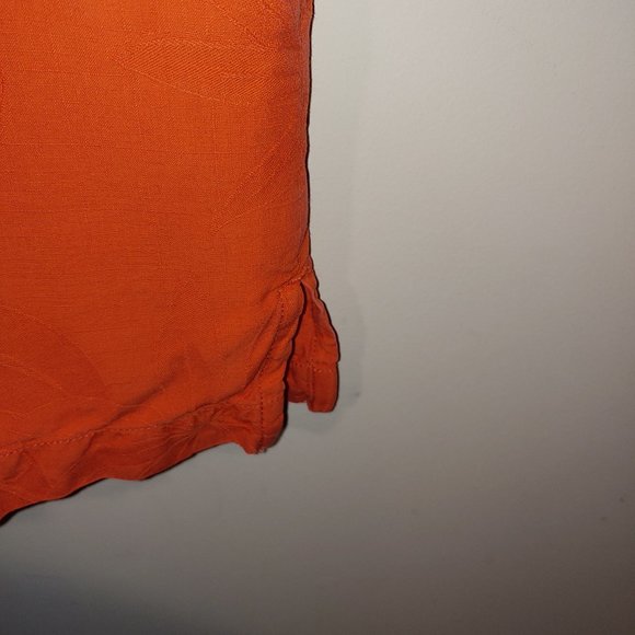 Tommy Bahama Silk Shirt Embroidered UM Short Sleeve Button Down Orange Size XXL - Picture 4 of 10